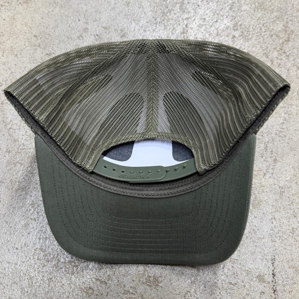 Olive Green Trucker Hat with Sig Sauer Patch - Picture 2 of 2